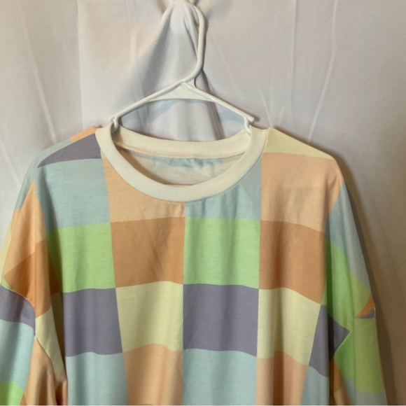 SHEIN Curve Womens Plus Size Long Sleeve Size 2X Checkered Squares - Picture 5 of 8